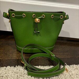 Tory Burch T Monogram Leather Bucket Bag